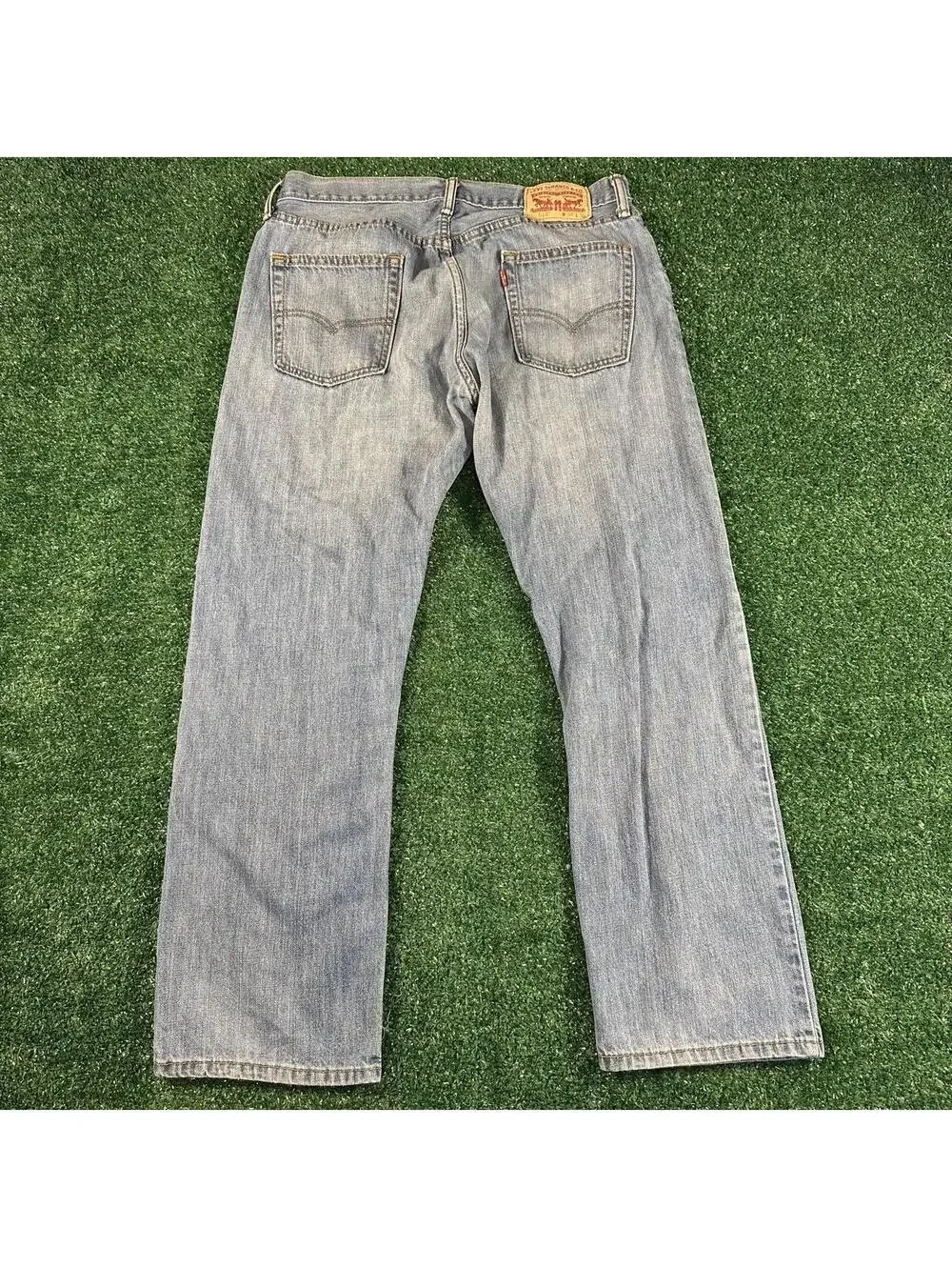 Levi's 505 blue jeans pants grunge basic comfy mens size 34x30